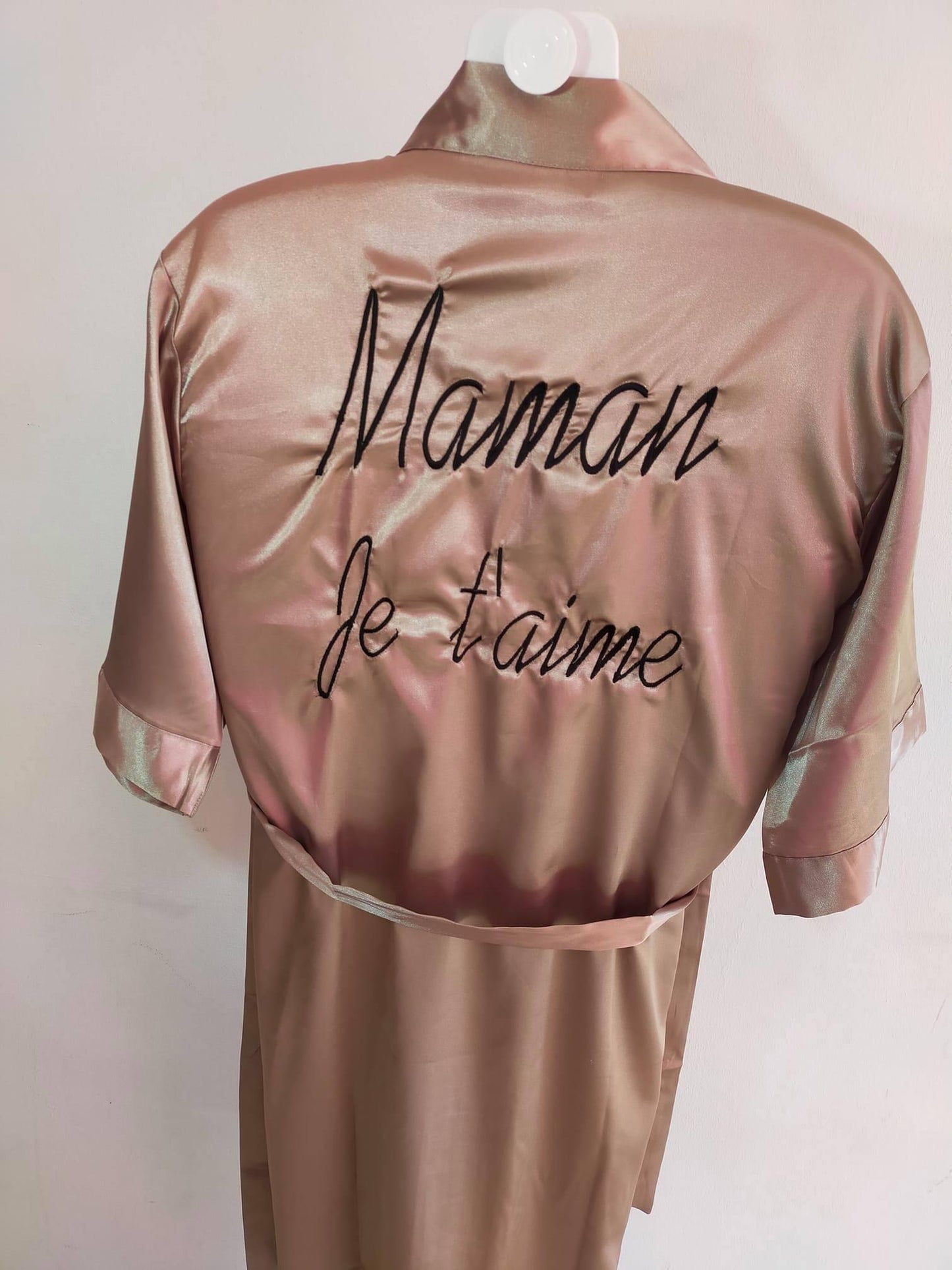 Peignoir en satin personnalisé femme
