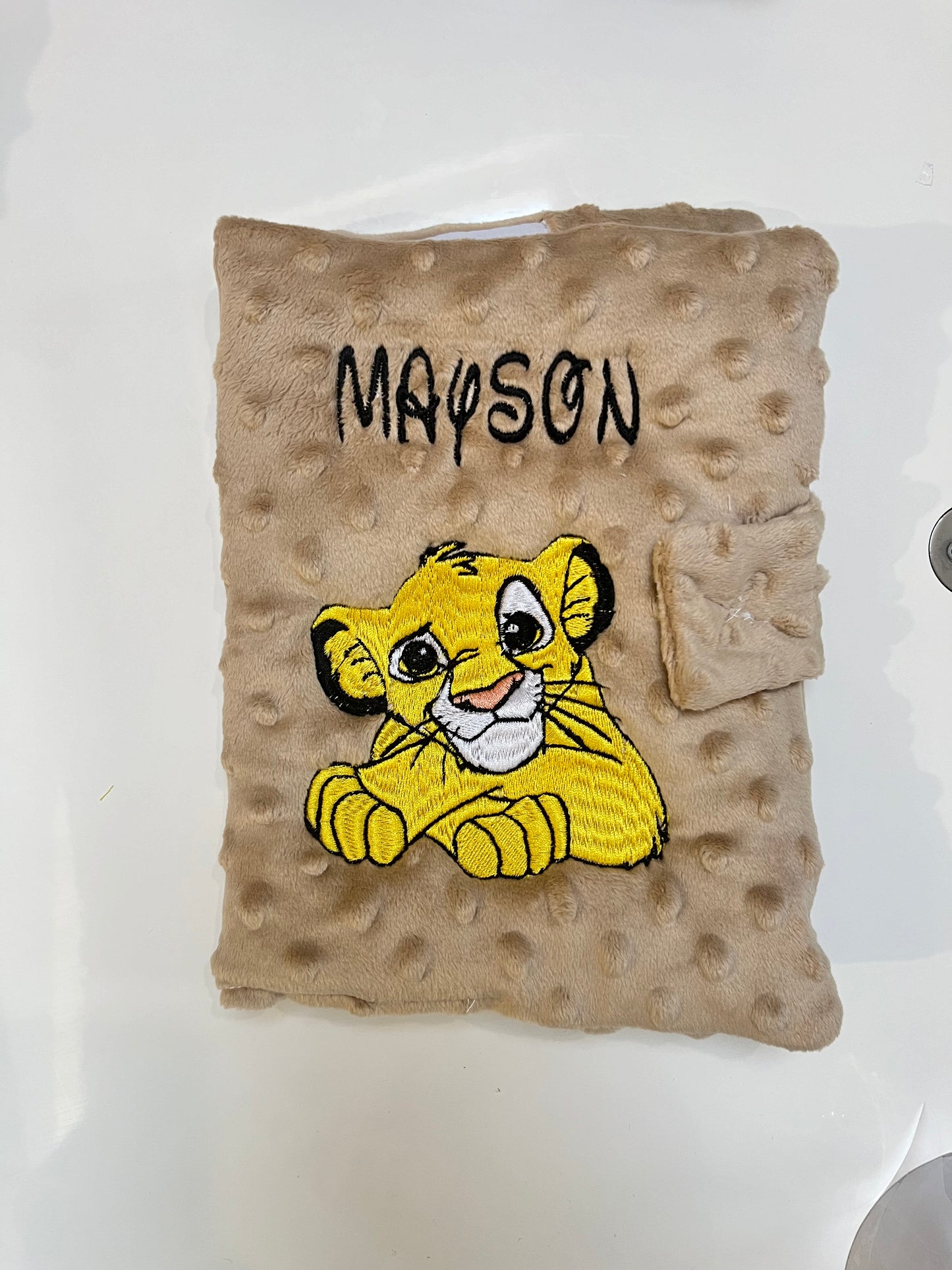 carnet de santé personnalisé en minky