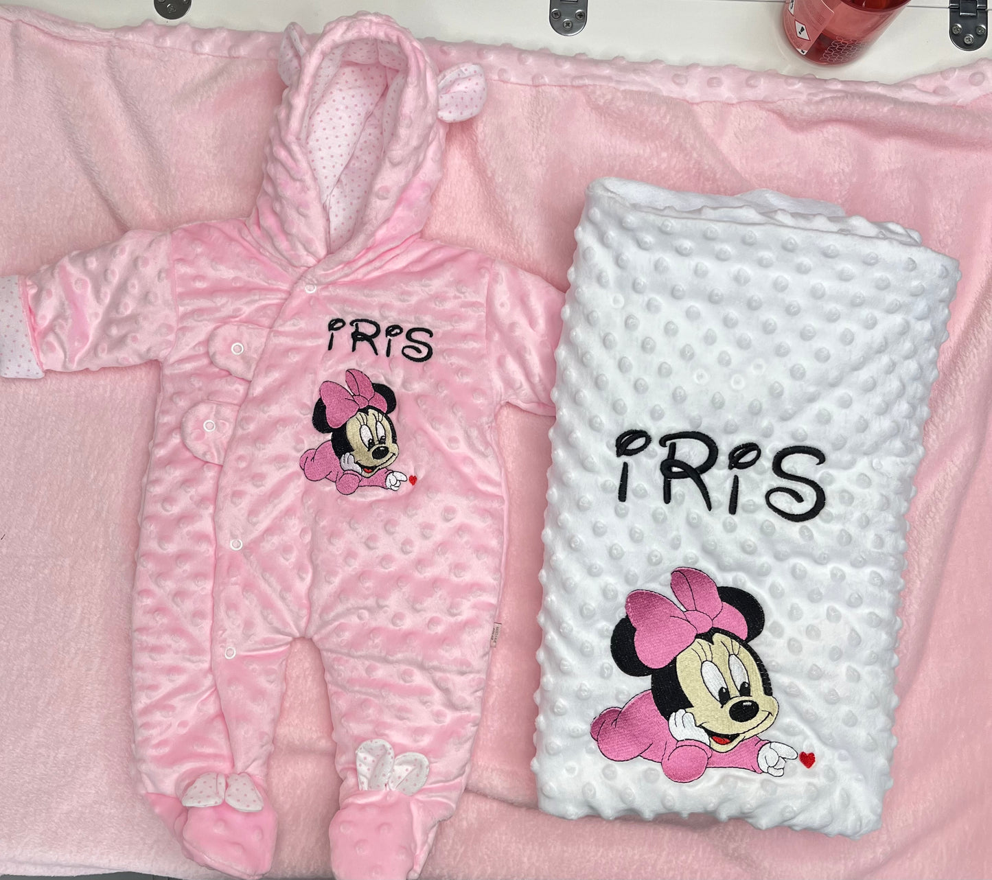 ensemble combi pilote + plaide personnaliser broderie