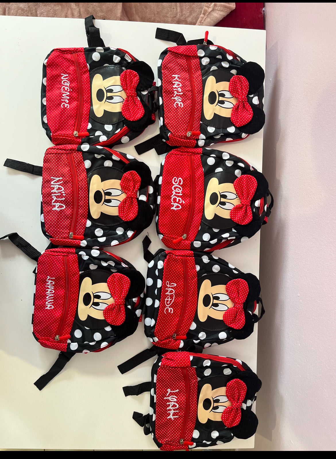 Sac à dos maternelle Minnie personnalisé – Sac enfant fille crèche ou école – Cadeau première rentrée