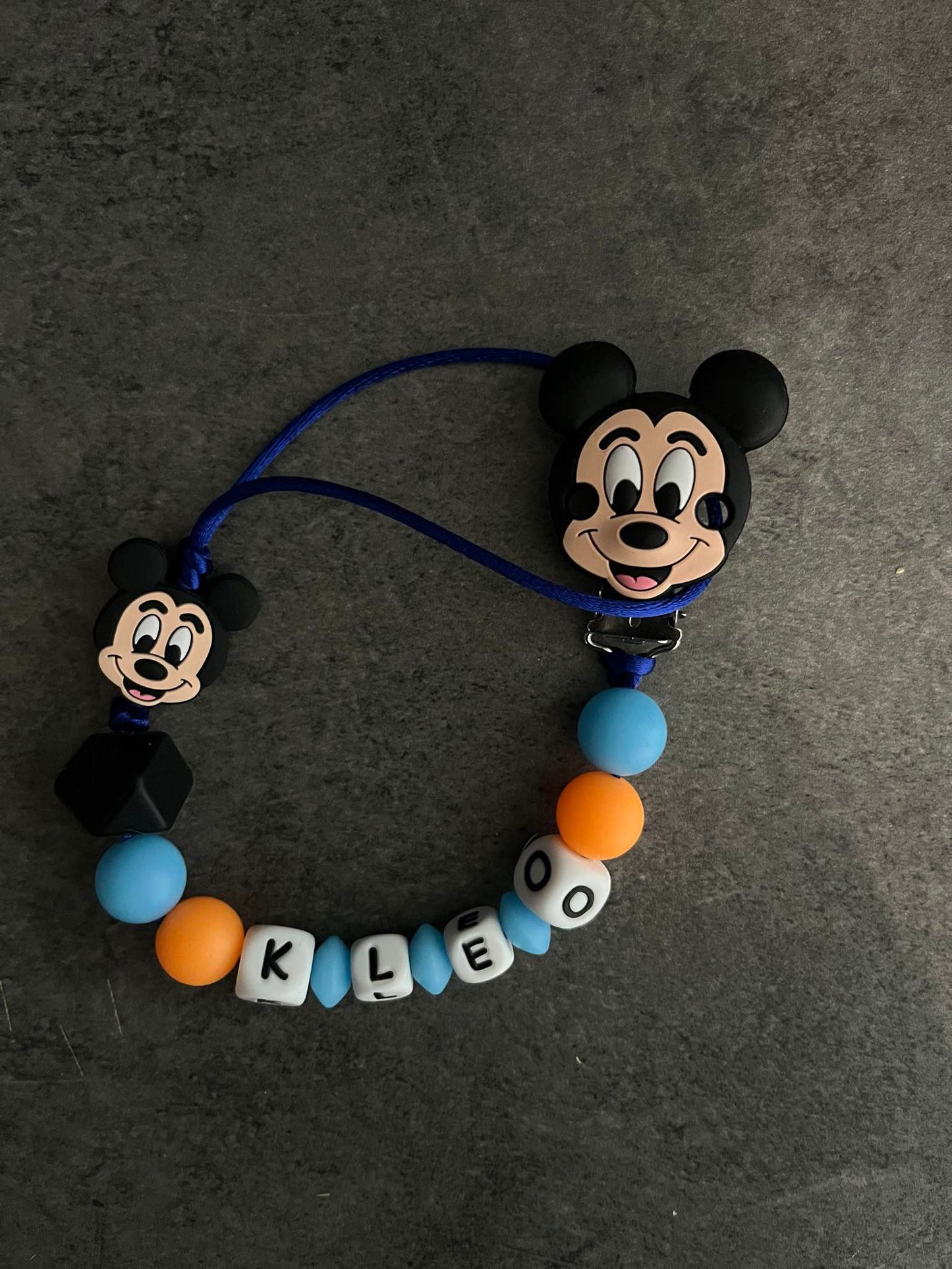 Attache tétine en silicone mickey