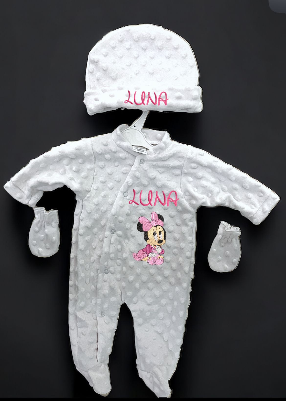 pyjama en minky avec personnalisation