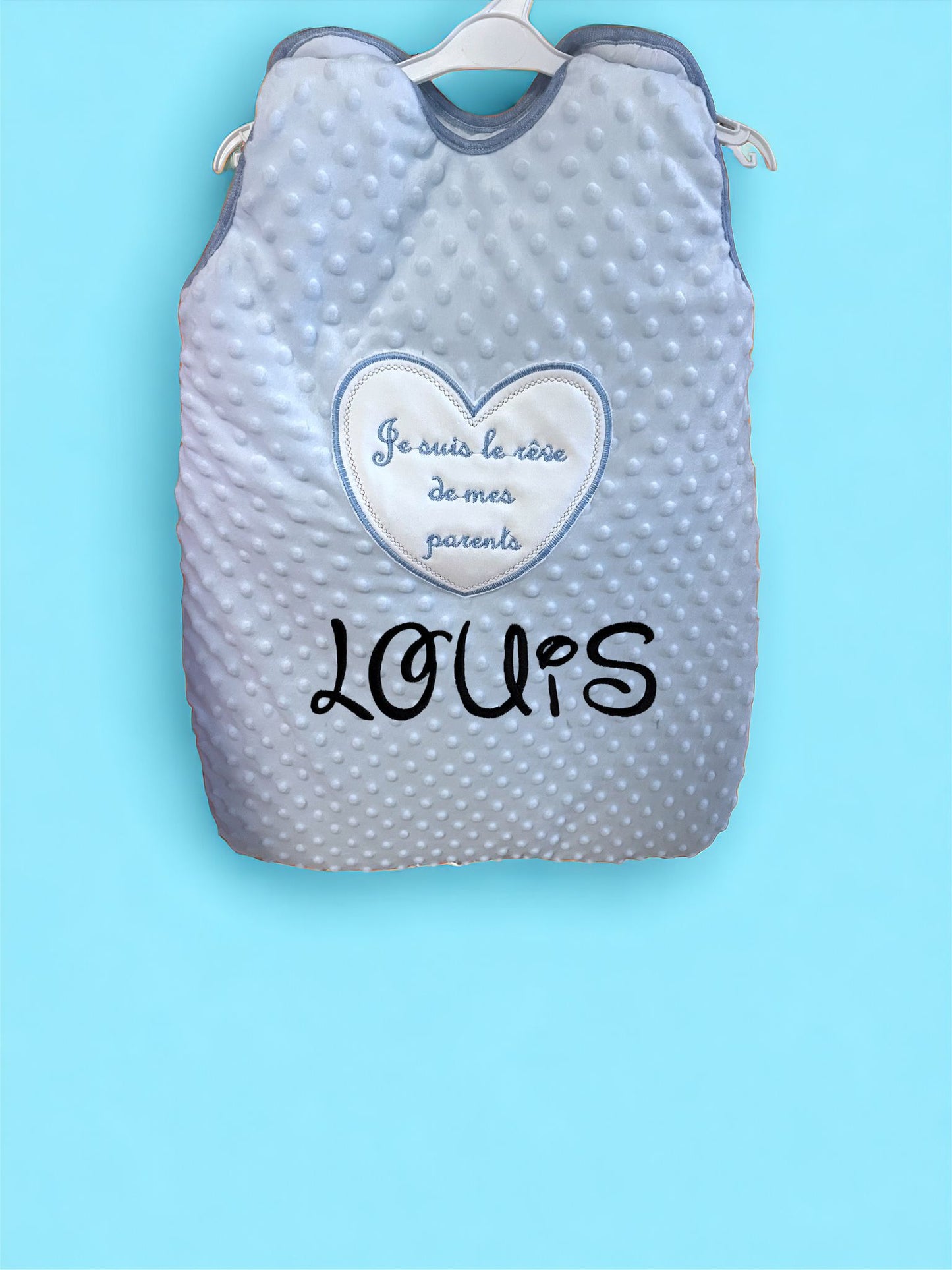 gigoteuse bébé personalisé en broderie 0-12 mois naissance