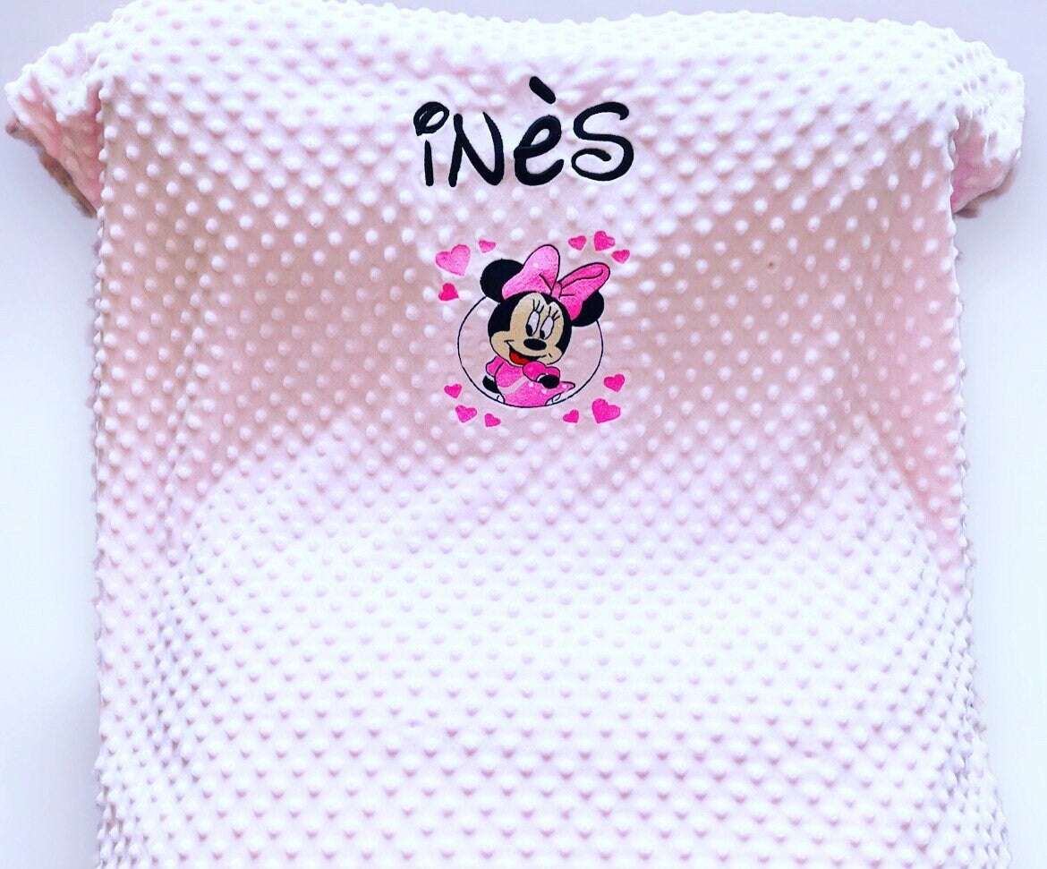 Plaide couverture bébé personnalisé broderie naissance 1mètre /80cm