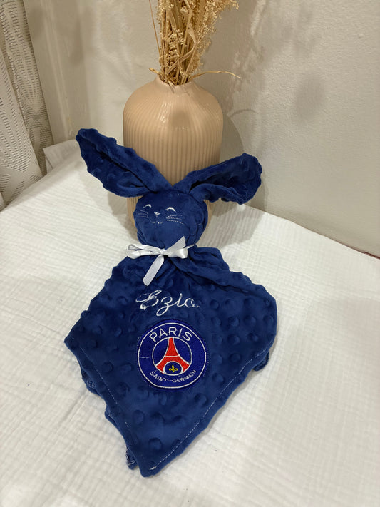 Doudou personnalisé en minky - Douceur  tendresse pour bébé